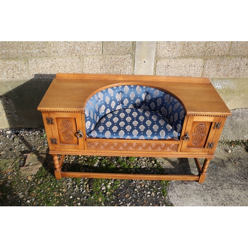 33 - Oak Telephone Table by Jaycee, (Old Charm Style). 118cm x 43 x 67