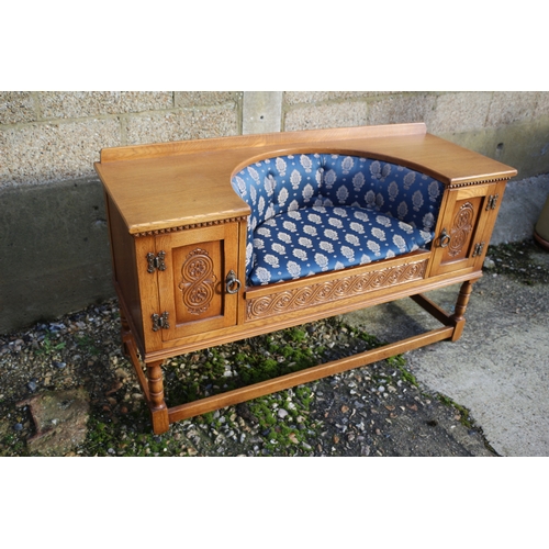 33 - Oak Telephone Table by Jaycee, (Old Charm Style). 118cm x 43 x 67