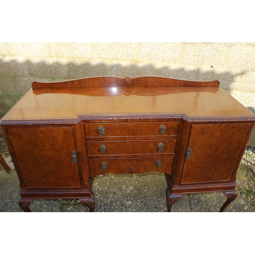 36 - Beautiful Piece - 1950's Burr Walnut Covered Sideboard 152cm wide