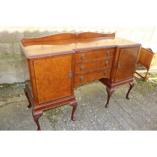 36 - Beautiful Piece - 1950's Burr Walnut Covered Sideboard 152cm wide