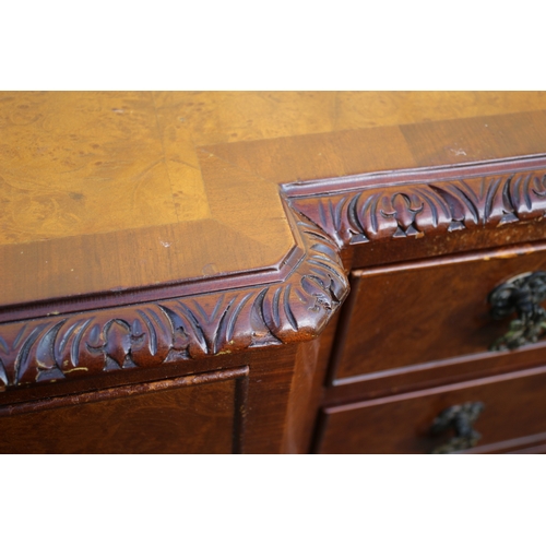 36 - Beautiful Piece - 1950's Burr Walnut Covered Sideboard 152cm wide