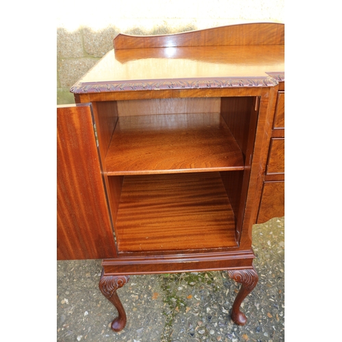 36 - Beautiful Piece - 1950's Burr Walnut Covered Sideboard 152cm wide