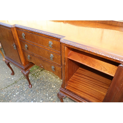 36 - Beautiful Piece - 1950's Burr Walnut Covered Sideboard 152cm wide