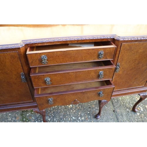 36 - Beautiful Piece - 1950's Burr Walnut Covered Sideboard 152cm wide