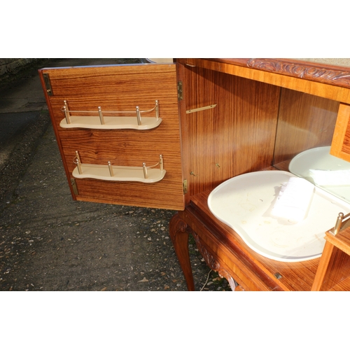 38 - Beautiful Piece - Burr Walnut Covered Drinks Cabinet, 90cm wide With Internal Drawer and tray, Cutti... 