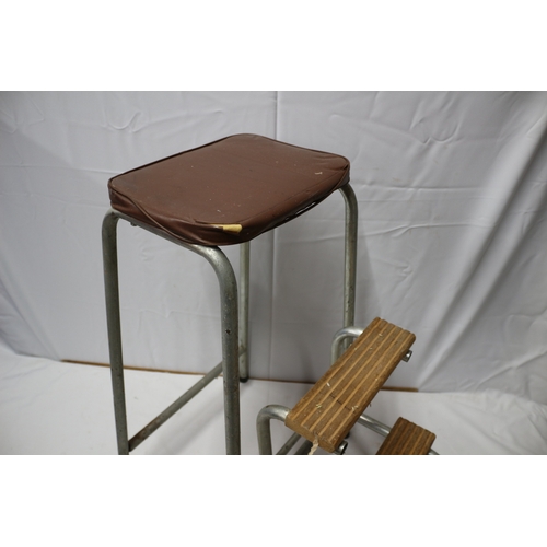 57 - Stool with Steps 61cm tall