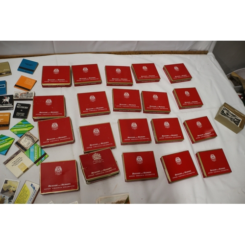 7 - Large Bundle of Benson & Hedges Tins plus Matches, Cards etc