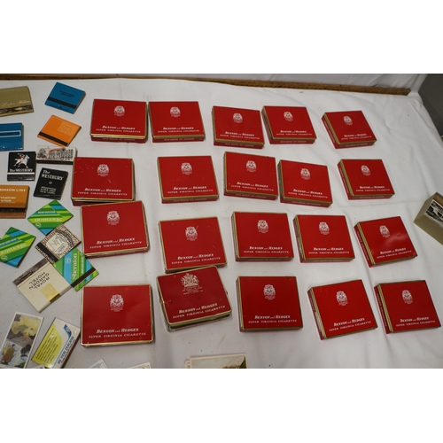 7 - Large Bundle of Benson & Hedges Tins plus Matches, Cards etc