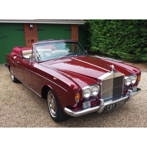 145 - 1968 Rolls-Royce Silver Shadow Convertible
Registration No: CBY 338G