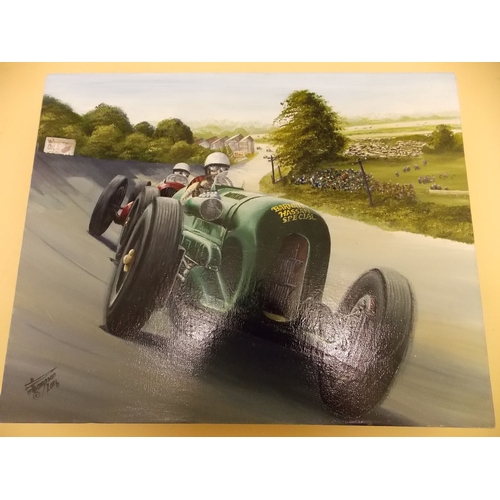 323 - Barnato Hassan Special on Brooklands Banking Painting