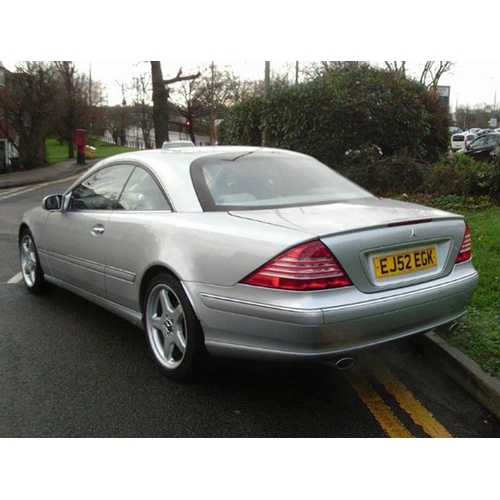 155 - 2002 Mercedes CL500 Auto
Registration No: EJ52 EGK