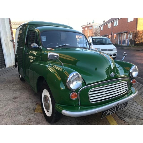 108 - 1957 Morris 1000 Van 
Registration No: PVA 591