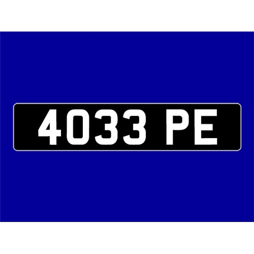 100 - A Cherished Registration 
Registration No: 4033 PE