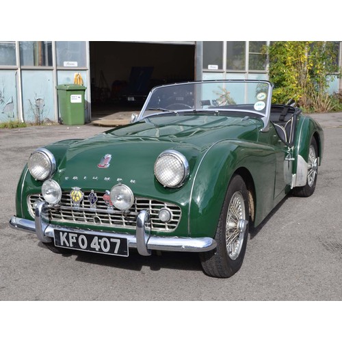 118 - 1958 TRIUMPH TR3A OVERDRIVE
REGISTRATION NO: KFO 407