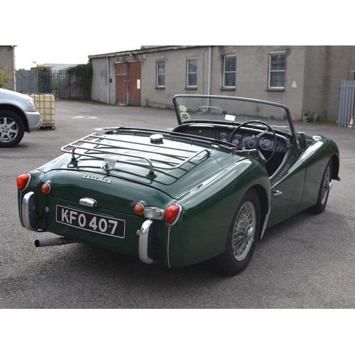 118 - 1958 TRIUMPH TR3A OVERDRIVE
REGISTRATION NO: KFO 407