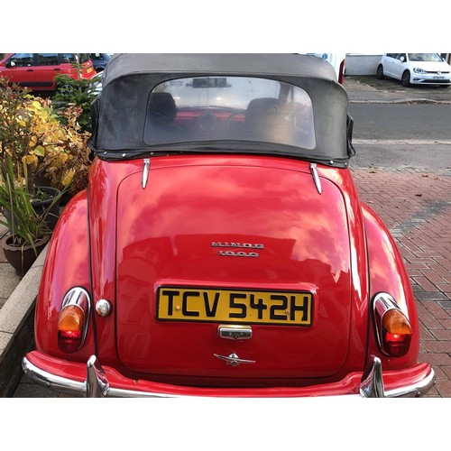 135 - 1969 MORRIS MINOR 1000 FACTORY CONVERTIBLE
REGISTRATION NO: TCV 542H