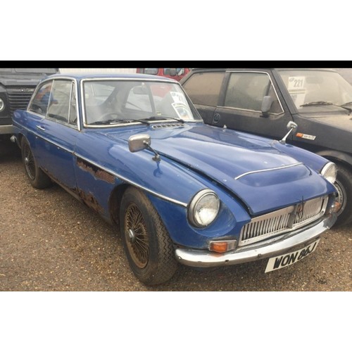 104 - 1969 MG C GT
REGISTRATION NO: WON 86J