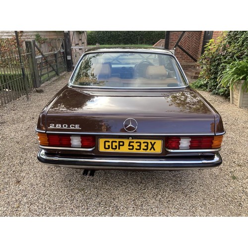 147 - 1982 MERCEDES-BENZ 280 CE COUPE AUTOMATIC
REGISTRATION NO: GGP 533X