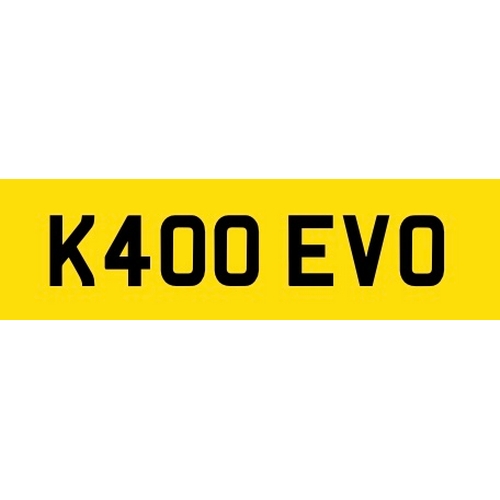 100 - REGISTRATION NO: K400 EVO