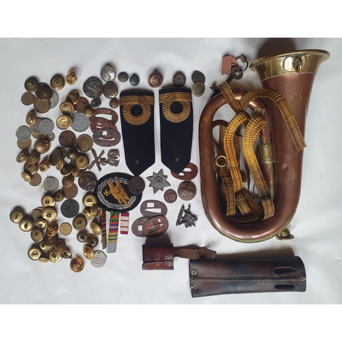 104 - A collection of militaria and coins.