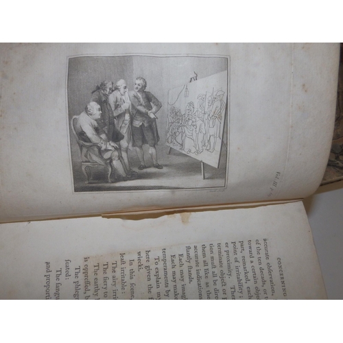 17 - Lavater - 'Essays on Physiognomy', two vols., illus., printed in London by Robinson 1789, leather sp... 