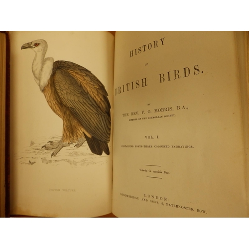 20 - Rev. F. O. Morris BA - 'A History of British Birds', set of eight vols., col. Illus., red cloth gilt... 