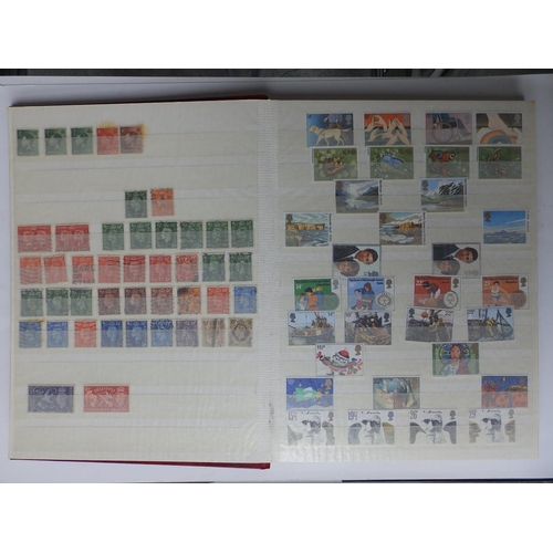 24 - A stock album containing mainly GB QEII stamps, but also two Penny Reds.