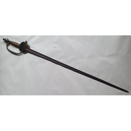 93 - A 1796 Infantry sword with gilt brass folding hilt, 38