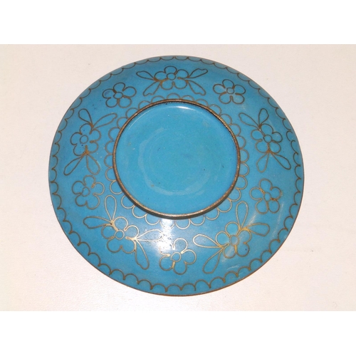 107 - A  small cloisonne dish, 4.1