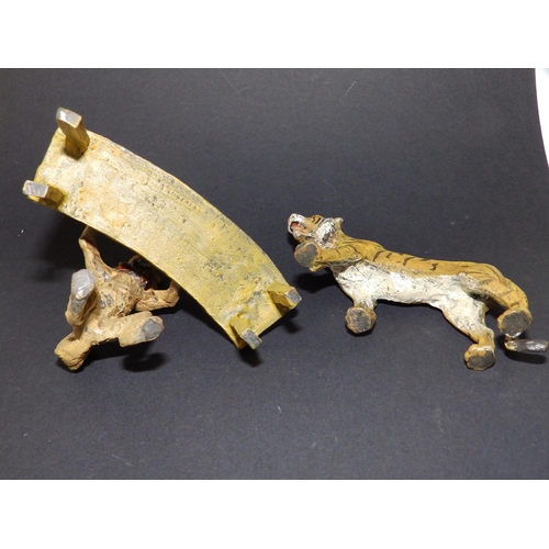 112 - An Austrian cold-painted bronze figure of a fox croupier, 4.25