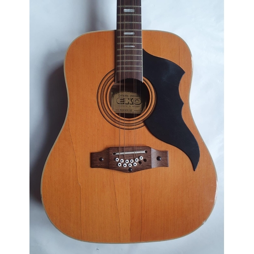 124a - A 12 string Eko 'Ranger 12' acoustic guitar - some age cracks to varnish.