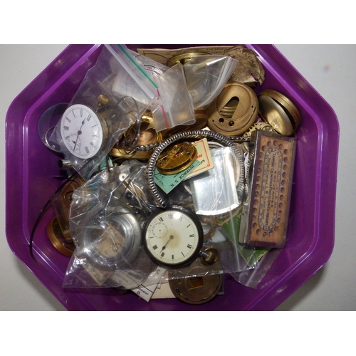 149a - A large collection of antique and vintage wrist  & pocket watch movements, dials and parts, includin... 