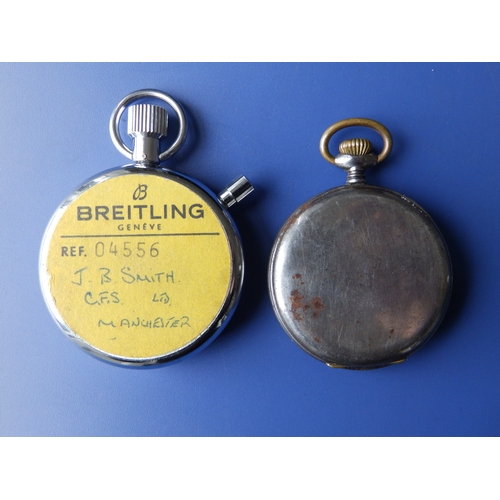 153 - A boxed  Breitling 'Airtour' pocket stop watch No. 04556, originally used by a civial aviation pilot... 