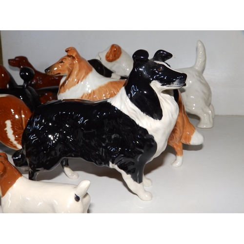 54 - Ten Beswick dogs.