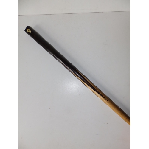 68 - An old Riley snooker cue in metal case, given to the vendor by John Pullman, five times World Champi... 