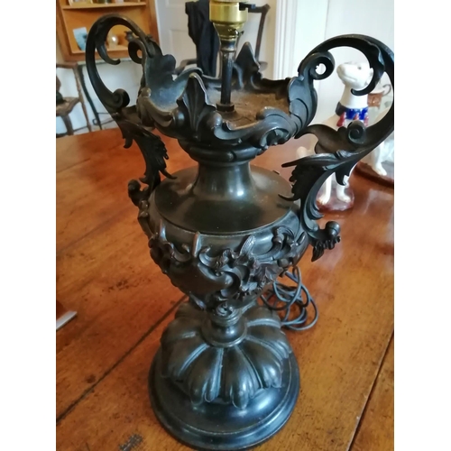 80 - A late 19thC French bronze urn.