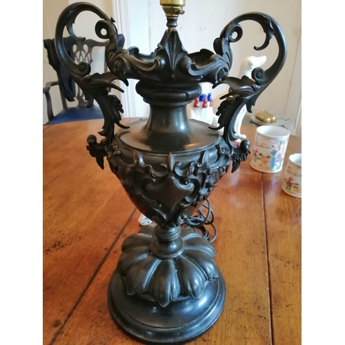 80 - A late 19thC French bronze urn.