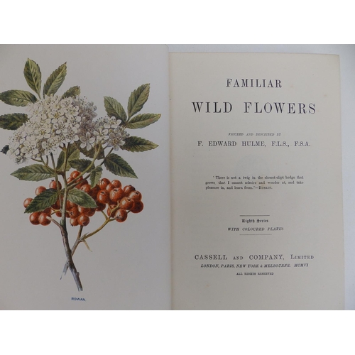 32 - F. Edward Hulme - 'Familiar Wild Flowers' -  col. Illus., ex library of Edward Ingram Watkin   - 8 v... 