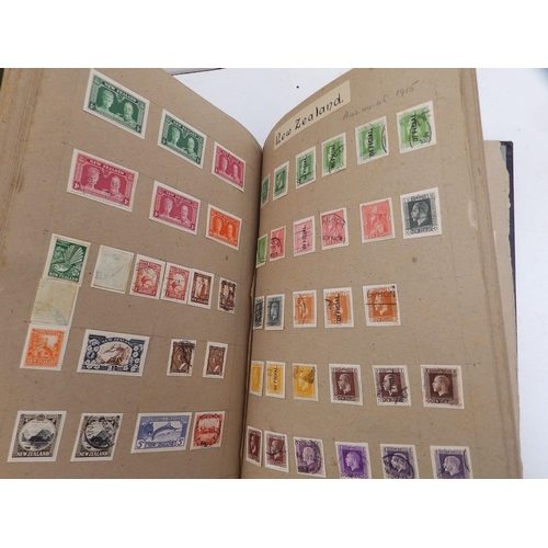 34 - Five Old Time World albums of postage stamps.