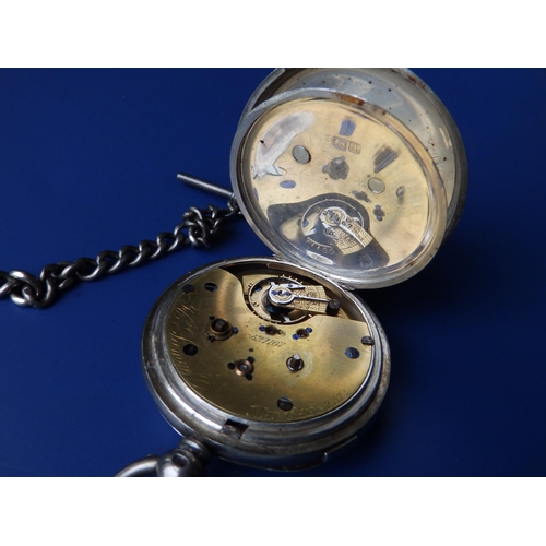 293 - A silver cased chronograph pocket watch by H. Samuel, Manchester 527167, Chester marks for 1901, cas... 