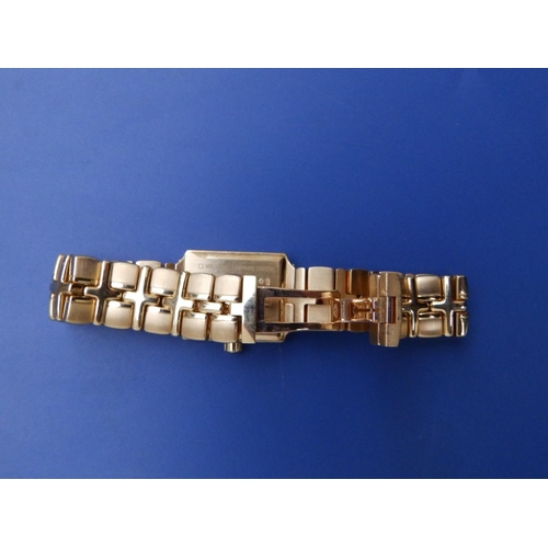 315 - A boxed,  lady's diamond set 18ct gold Raymond Weil 'Parsifal' bracelet wrist watchwrist watch with ... 