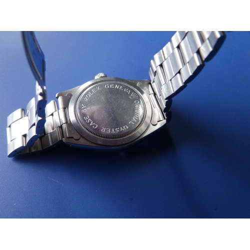 317 - A 1972 gent's stainless steel Tudor Oysterdate bracelet wrist watch, the silvered with centre second... 