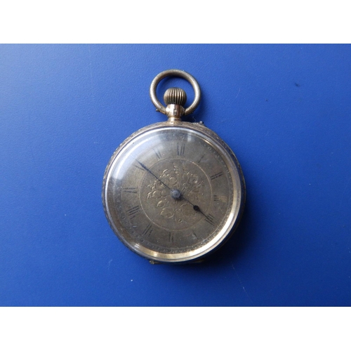 321 - A lady's 14ct gold pocket watch, case diameter 33mm - a/f.