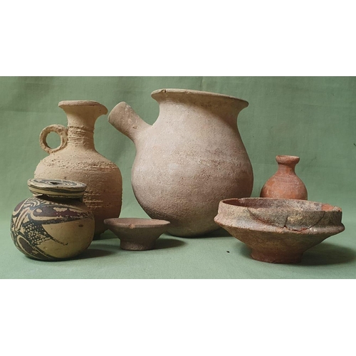 27 - A group of Ancient Roman & Greek pottery items, the spouted vessel, 5