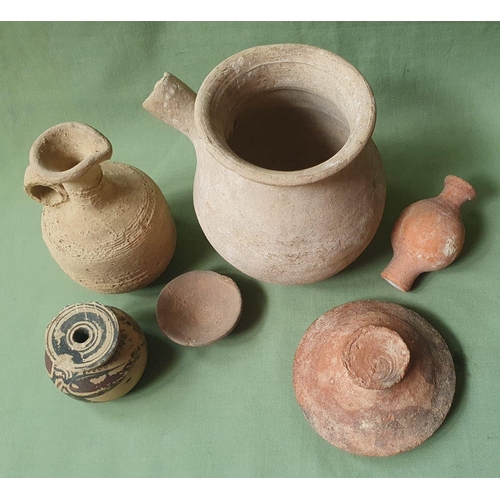 27 - A group of Ancient Roman & Greek pottery items, the spouted vessel, 5