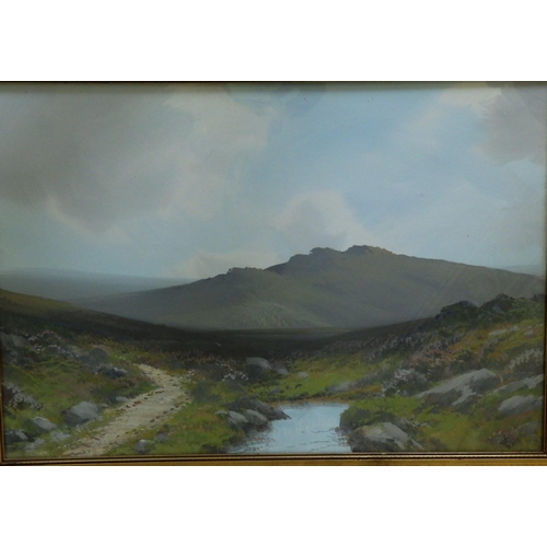 9 - R.D. Sherrin - a pair of gouaches - Dartmoor scenes, signed, 14.5