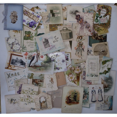 15 - A collection of late 19th/early 20thC greetings cards - approximately 130.