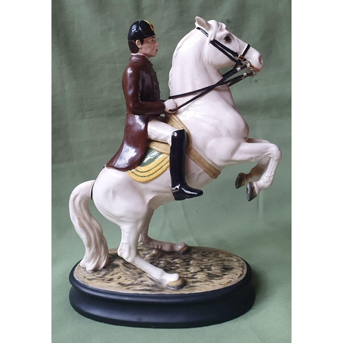 41 - A Beswick equestrian group - Lipizzaner with rider, 9.75