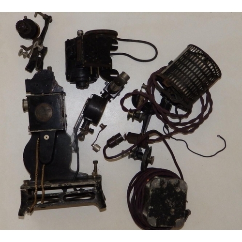 48 - A Pathescope 'Baby' 9.5mm film projector with accessories - a/f.