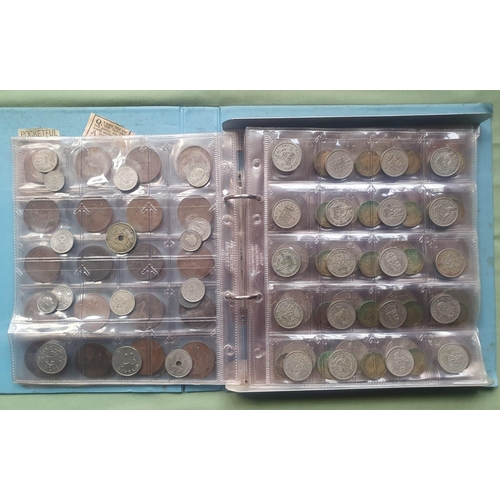 69 - Two folders of mainly pre-decimal coinage.